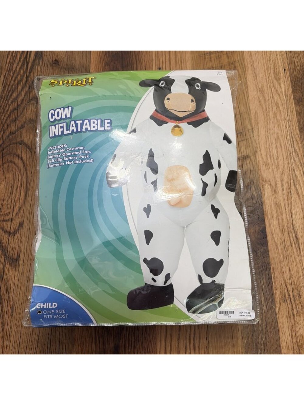 Kids Cow Inflatable Costume Spirit Halloween Costume One Size Fits Most
